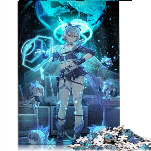 Puzzles für Erwachsene 1000-teiliges Puzzle Honkai Star Rail Silver Wolf Holzpuzzle für Erwachsene und Kinder ab 12 Jahren, Lernspielzeug, Familienspiele, Größe: 50 x 75 cm
