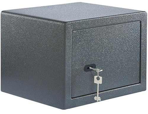 BURG-WÄCHTER Möbeltresor mit Schlüssel, Inkl. Fachboden, Zur Wand- und Bodenbefestigung, 20,6 l, 12,7 kg, Pure-Safe PS 120 K, anthrazit