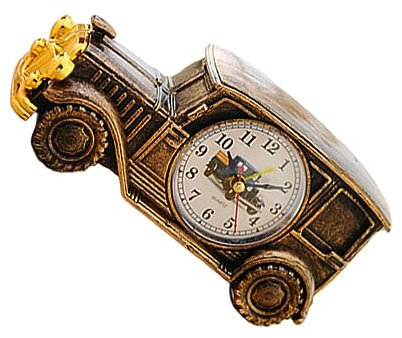 LIFKOME Vintage Wecker Tischuhr Kreativer Auto Wecker Nachttischuhr Raumdekoration Bronze Leise Präzise Zuhause Büro Wohnheim