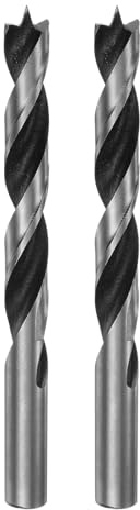QUARKZMAN 2 Stück Holzbohrer 12mm (30/64) Durchmesser Gerader Rund Schaft Bohrer Metrisch Brad Point 4,1 Bohrtiefe Spiral Twist Bohrer für Schreiner Holzarbeiten Kunststoff Gummi