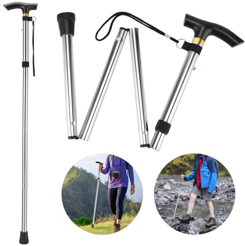 Thlevel promenadkäpp, vikbar, bergsstav, promenadkäppar, Canes, justerbar höjd, halkfri, lätt, män, kvinnor