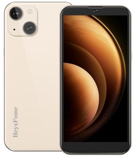 HeyxFome H3 Cheap 2025 New 4G LTE SIM Free Unlocked Mobile Phones 6.0” Unlocked Android Phones 2GB+16GB Quad Core 2GB RAM Android 10 Mobile phone 8MP Smartphone Dual SIM Face Unlock UK (Gold)