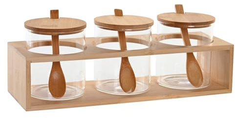 AZUCARERO SET 3 BOROSILICATO 31X11X10,5 CUCHARA