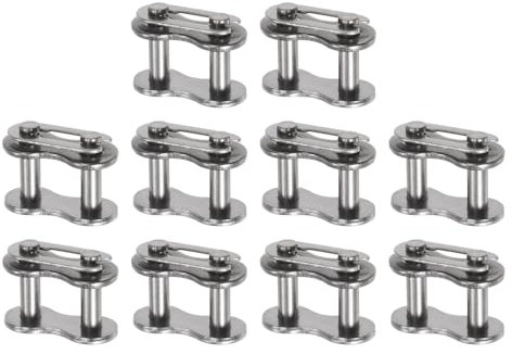 Kozelo 10 Stück Kettenglied Roller Verbindung - [5/8 Zoll Pitch] Edelstahl-Split-Verbindungen für Maschinen Ausrüstung 10A Kette Verwendung