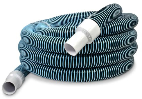 8m Poolschlauch 38mm mit drehbarer Muffe - Premium Saugschlauch für Bodensauger - Elastische Muffen - UV-beständiger Kunststoff - Sehr gute Schwimmfähigkeit