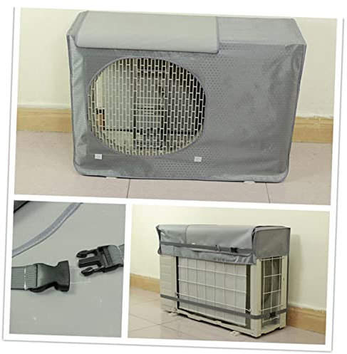 MOBUTOFU Air Conditioner Cover Outdoor Ac Unit Protection Polyester Quick Clean Grey