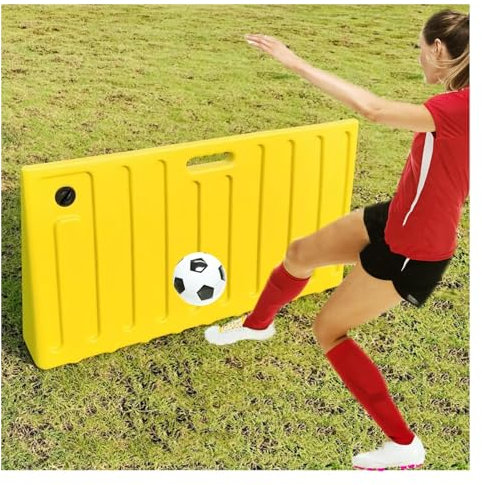 TUODENG Verbessern Sie Ihre Fußballfähigkeiten - Großes Fußball-Rebounder-Board-Trainer, tragbares gelbes Quickplay-Fußball-Kickback-Rebound-Board, Fußball-Passwand-Return-Blätter