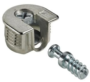Hettich HKB ® 8 Stück Exzenter Verbindungsbeschlag VB 35/16, ø 20 mm, Zinkdruckguss vernickelt, Qualitätsprodukt von Hersteller, Artikel-Nr. 62494