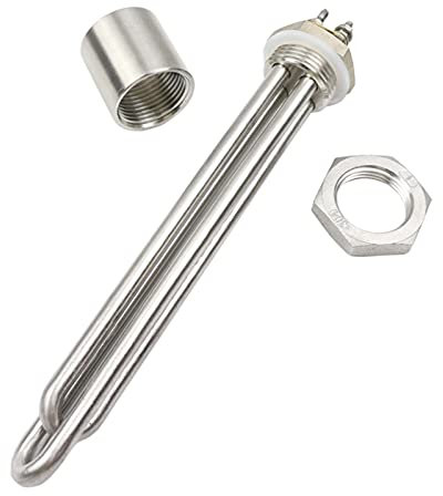 BDAYEK Pièces de Chauffe-Eau Élément Chauffant Tubulaire à Immersion 12 V/24 V/36 V/48 V DN25 DC (Couleur: écrou de Chauffage, Taille: 36 V 1200 W BSP)(Heater Thread,48v 1500w BSP)