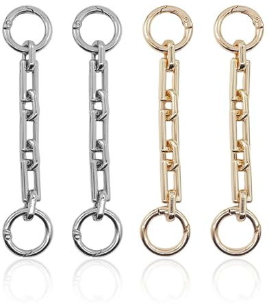 EHDWXVZM Catena di Estensione della Borsa A 4 Pezzi, Catena di Sacchetti di Metallo, Accessori per Sacchetti, Catena di Sacchetti Semplici E Versatili, Materiali per Sacchetti Fai-da-Te.