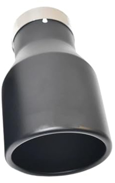 Auspuffblenden 1 PC Matt Schwarz Schalldämpfer Edelstahl Universal Endrohr Auto Auspuffrohr Curly Edge Auspuffspitze Endrohrblende(60-89mm slash)