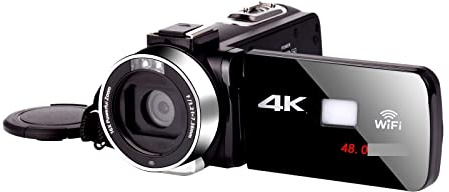 Videocamere digitali professionali 4K Blogger Live Cast Streaming Camcorder for UHD 18X Zoom Vlog Webcam Videoregistratore Regalo per principianti(32G SD Card,Standard)