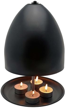 Zunishaone Riscaldatore a candela per forno tealight – Candela tealight in metallo, riscaldamento per ambienti e fornelli – Luce morbida e veloce e grande portacandela per ambienti stabili, uffici
