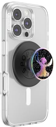 PopSockets Phone Grip for MagSafe with Kickstand, Magnetic Stand, Swappable Top, Secure Hold for iPhone MagSafe Cases, Phone & Tablet Grip - Enamel Oil Slick Stitch | Removable, For Kindle / Android / iPhone, With Magnet, Lilo & Stitch, Disney, Mickey Mouse, Minnie