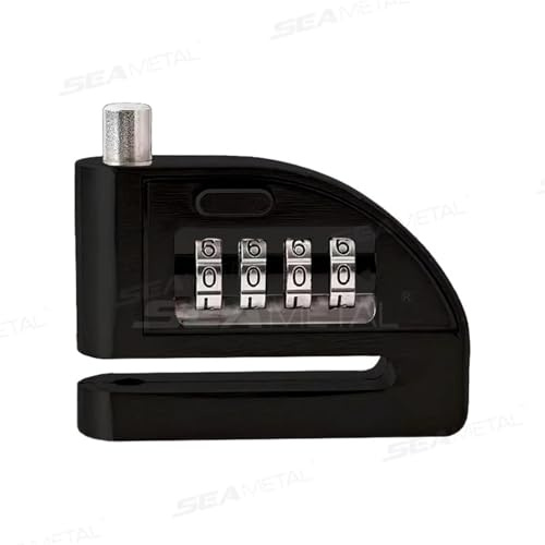 Antirrobo Moto Freno Bloqueo de Disco de Freno con contraseña para Rueda de Motocicleta y Scooter, Bloqueo de Disco antipalanca, Bloqueo antirrobo a Prueba de Herrumbre Candado Moto(Black)