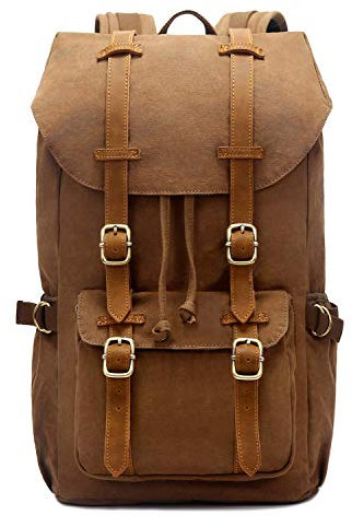 EverVanz Mochila de Lona para Portátil, Maleta Grande para Escuela, Viajes o Senderismo