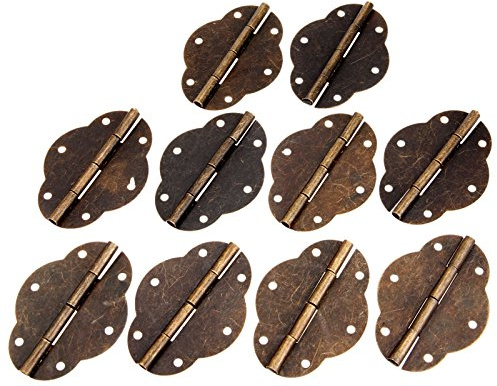 10Pcs 56x42mm Antique Brass Butterfly Hinge Door Butt Hinge Dolls House Hinges for Drawer Cupboard Cabinet Wood Box