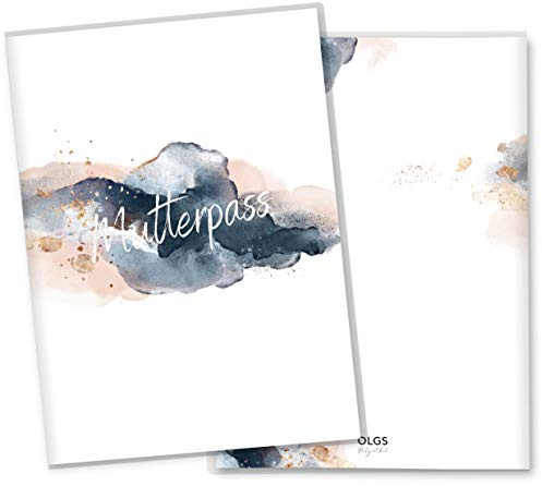 OLGS Mutterpasshülle Glamour Splash | Stilvolle Mutterpass Hülle Schwangerschaft Geschenkidee - Schutzhülle für den deutschen Mutter-Pass ohne Personalisierung, Splash-03