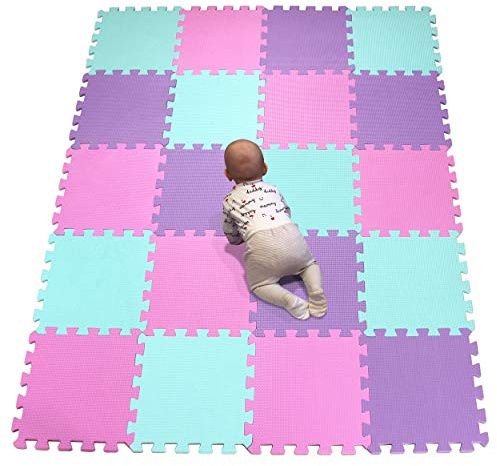 YIMINYUER® 20 Tiles (30cm×30cm×1cm Each Tile) Baby Soft Puzzle Play Mats, Kids Thick EVA Foam Floor, Toddlers & Children's Soft Interlocking Mat R03R08R11G301020