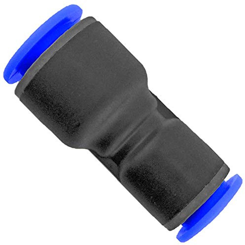 MegaHaustechnik Steckverbinder gerade Reduzierung 6x4 Pneumatik Fitting für Druckluft-Schlauch-Außendurchmesser 6 auf 4mm reduziert zum Stecken, Schnellkupplung Anschluß reduzierend Reduktion