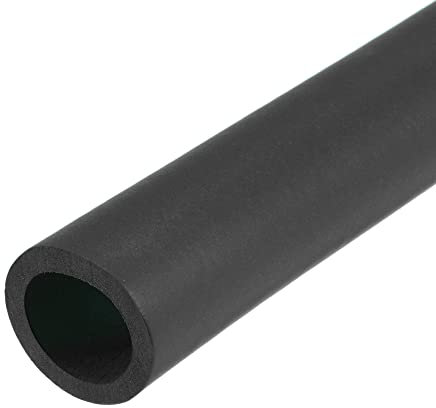 sourcing map 1m Rohrisolierung Schaumstoff, Durchmesser 25mm Isolierstärke 5mm Heizungsrohr Verkleidung für Fitnessgeräte, Rohre, Handhaben (Schwarz)