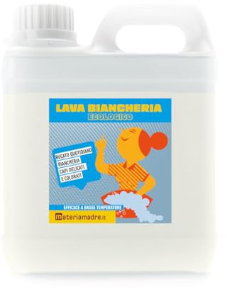 DETERSIVO LIQUIDO LAVATRICE ECOLOGICO BIANCHERIA E CAPI DELICATI TANICA 3 LT