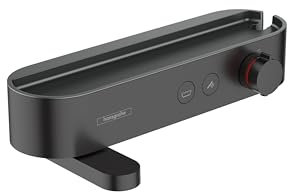 hansgrohe Wannenthermostat ShowerTablet Select, Aufputz Badarmatur für 2 Funktionen, Mattschwarz