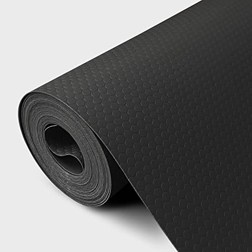 wohomuke Hyllfoder 30x600cm Lådfoder Lådmattor för kök Tvättbar Skåp hyllskydd (Svart,30cmx6m)