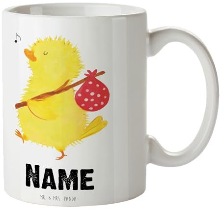 Mr. & Mrs. Panda Personalisierte Tasse Küken Wander - Geschenke, Zeit, Ostern, Personalisiert, Wunder, Ostergrüße, Frohe, Namen, mit, Zeitmanagement, Drucken