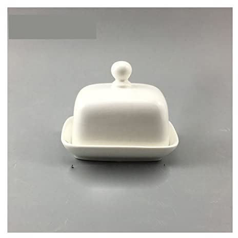 EXENXA Mantequera con Tapa Mantequera de Porcelana con Tapa Mantequera, Ancha Mantequilla Este/Oeste Contenedores de Mantequilla para Encimera (Color : Style 3, Size : Small) (Style 2 S)