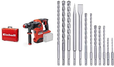 Einhell Akku-Bohrhammer HEROCCO 36/28 Power X-Change (36 V, 3.2 Joule, 4 Funktionen, Brushless, SDS plus, inkl. Koffer und Bohr-/Meisselset, ohne Akku)