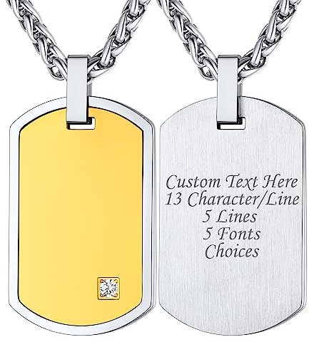 Supcare Herren Dog Tags Halskette Personalisiert Hundemarke Edelstahl Anhänger mit Gravur Militär Kruzifix Kette Religious Cross Necklace Men Erkennungsmarke Modeschmuck für Damen Männer