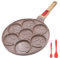 RANX INGST Poêle à Pancakes en Céramique Antiadhésive, Poêle à Crêpes avec Poignée Amovible, Poêle à Blinis pour Enfants 26cm - Marron