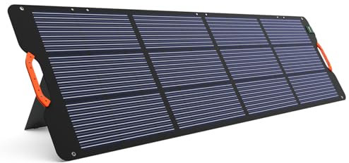 Bulliing SP200 Pannello Solare 200W Potenza di Picco Caricatore Portatile Pieghevole Soler con cavalletto IP67 Impermeabile per Stazione di Alimentazione F2400 con Cavo MC4 3 in 1 Ampia compa