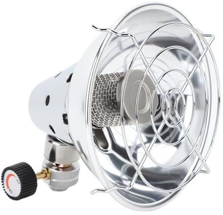 Riscaldatore a Gas Portatile, Riscaldamento Rapido, Efficiente e Veloce per Barbecue da Campeggio, Pesca, e Acciaio Inossidabile