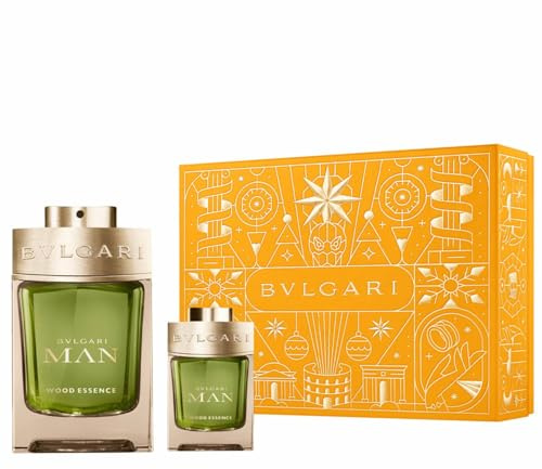 Bvlgari Bulgari Man Gift Box for Men Wood Essence Perfume Eau De Parfum Spray 100 ml and Perfume Travel Spray Eau De Parfum 15 ml