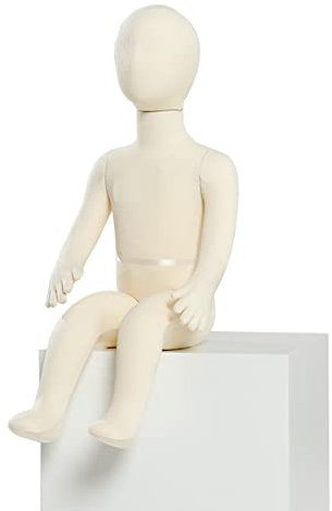 IYUESQ Sitzende Schaufensterpuppe für Kinder im Alter von 1–9 Jahren, Ganzkörper-Schaufensterpuppe zum Aufstecken, Unisex-Kinderschaufensterpuppe mit weichen Armen und Beinen für Schaufen