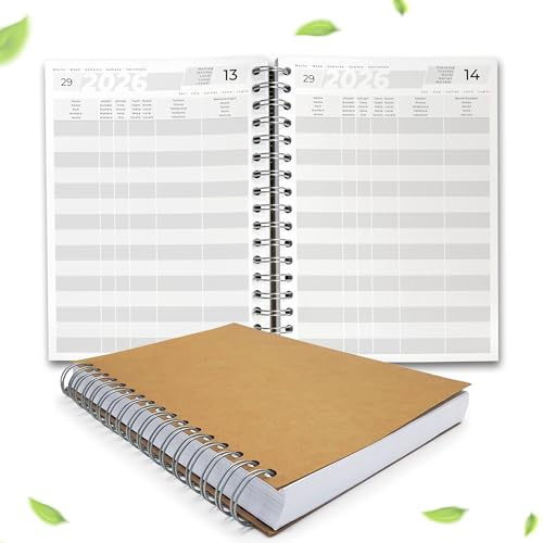 KOCHDIALOG Livre de réservation 2026, format A5, pour la gastronomie et les hôtels, restaurants, pensions, appartements, planification des chambres, calendrier des réservations