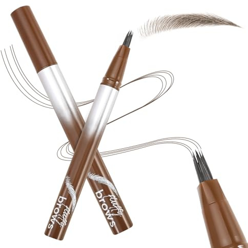 Boobeen Lápiz Líquido Impermeable para Cejas, Lápiz Microblading para Cejas, Pincel Angulado a Prueba de Manchas, Secado Rápido Larga Duración, Crea Cejas Definidas, Naturales y Salvajes