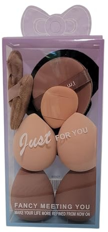 Make-up Schwamm Set – 10-teiliges Set mit Groß & Mini Beauty Blender – Für Foundation & Concealer – Weich, Wiederverwendbar – Bunte Farben & Verschiedene Designs – 10er Set Bunt (Design E)