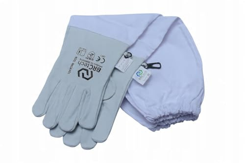 Imkerhandschuhe Lang – Ziegenleder & Baumwolle, Größe M