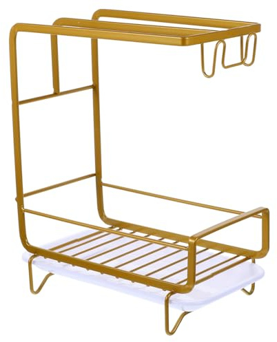 Luxshiny Soporte Esponjas Cocina Organizador Desmontable Escurridor Paños Con Recipiente De Agua