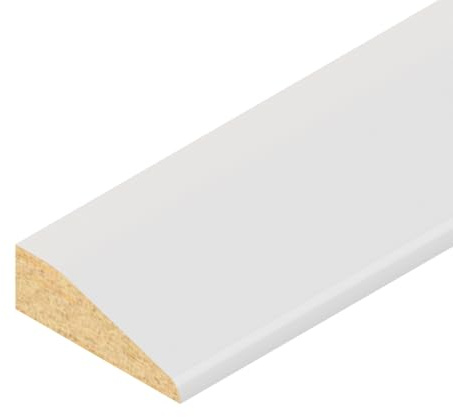Chamfered Architrave White Primed Pine Door Mouldings Moulds (2, 210cm)
