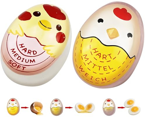 2 Stück Eieruhr Zum Mitkochen(Hart/Mittel/Weich),Egg Timer,Timer Für Gekochte Eier Für Ins Wasser,Eier Auswahl Des Reifegrads Von Eiern Je Nach Temperatur,Neuzeit Eieruhr Für Zuhause,Schule,Restaurant