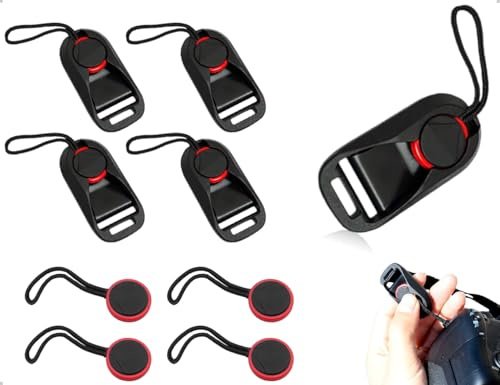 Emezddo 4-pack snabbkoppling spännen för kamerarrem, adapter för kamerarrem, används för familj, camping, resor, utomhusfotografering