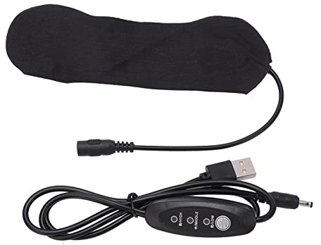 DriKou Coussin chauffant électrique USB, tapis chauffant réglable en température à 3 vitesses 165 x 65 pour le réchauffement hivernal