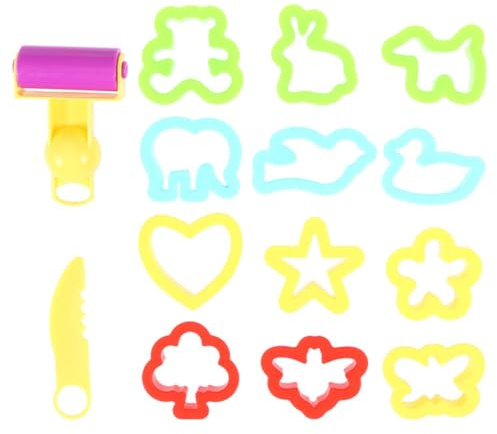 SUPVOX Lot de 28 Moules en Plastique pour Pâte à Modeler Jouets Miniatures DIY pour Garçon et Filles Modèles Soi-Même Accessoires Créatifs pour Activités Artistiques et Manuelles