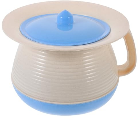 Ipetboom Urinoir Portable en Plastique Couvercle pour Adultes et Seniors Pot de Chambre Compact Facile à Nettoyer pour Usage Domestique et Camping
