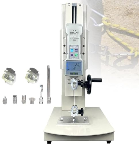 10-2000N Digital Tensile Tester, 270mm Stroke Tensile Tester, Portable Digital Force Gauge, 0.5% Error, 0.01 N / 0.001 Kgf Resolution, For Material Pull / Compression Force Testing 200N-standard