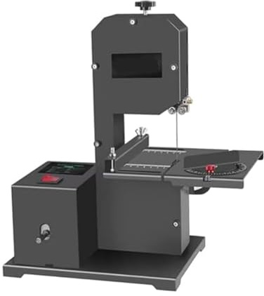 Electric Table Lathe Mini Band Saw Machine for Woodworking, DIY Polishing, Grinding and Cutting Tool with Grinding Wheel for Efficient Crafting Projects